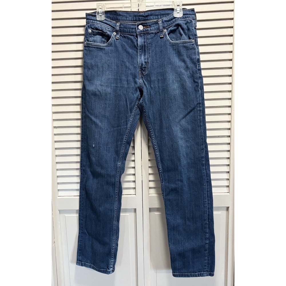 Levis Medium Wash‎ Zip Logo Straight Leg Size 30x30 Low Rise Cotton